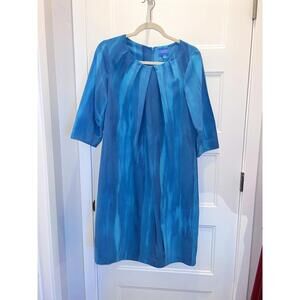 Size 8 Simply Vera Vera Wang Stunning Blue/Teal Shift Cocktail Party Dress!
